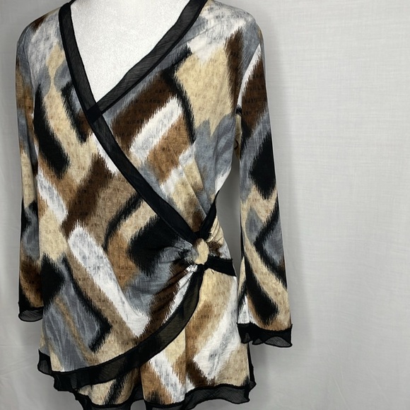 Papillon Blanc Shades of Brown and Grey with Black Trim - Picture 2 of 7